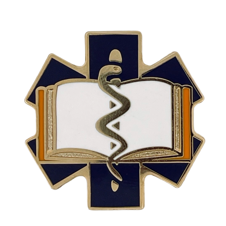 Custom Nurse Pins Snake on a Book Custom Nurse Pins Snake on a Book