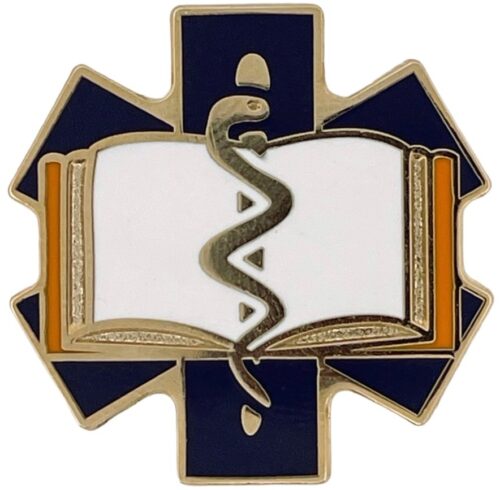 Custom Nurse Pins - Snake on a Book