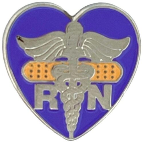 Request a Design - RN Heart Bandaid Custom Nurse Pins